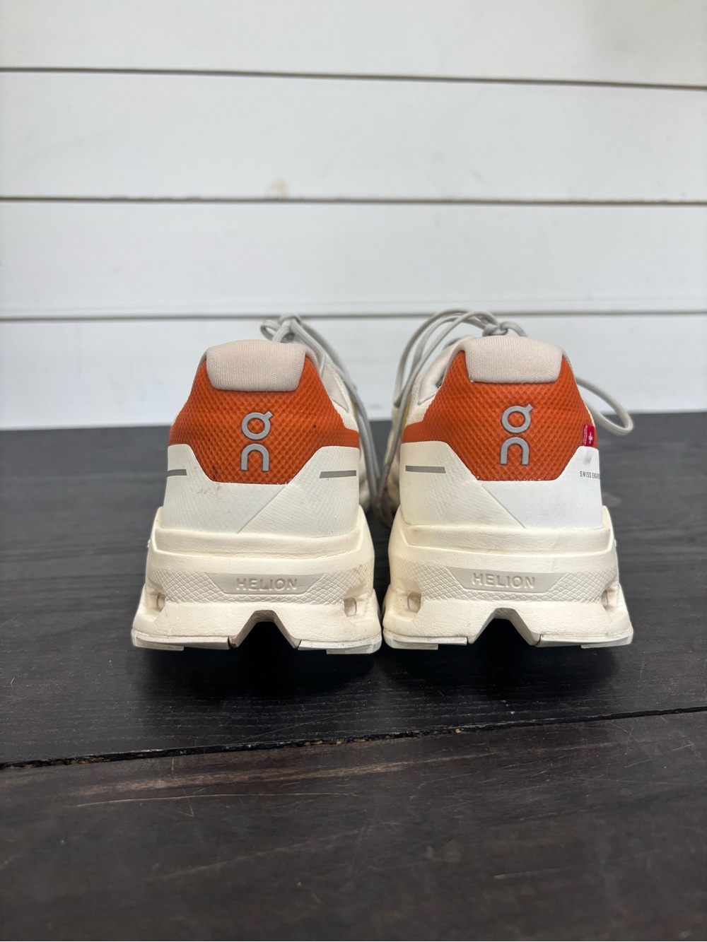 On Cloud cloudvista Women's Sneakers in White, Orange and Gold Accent - Picture 4 of 9